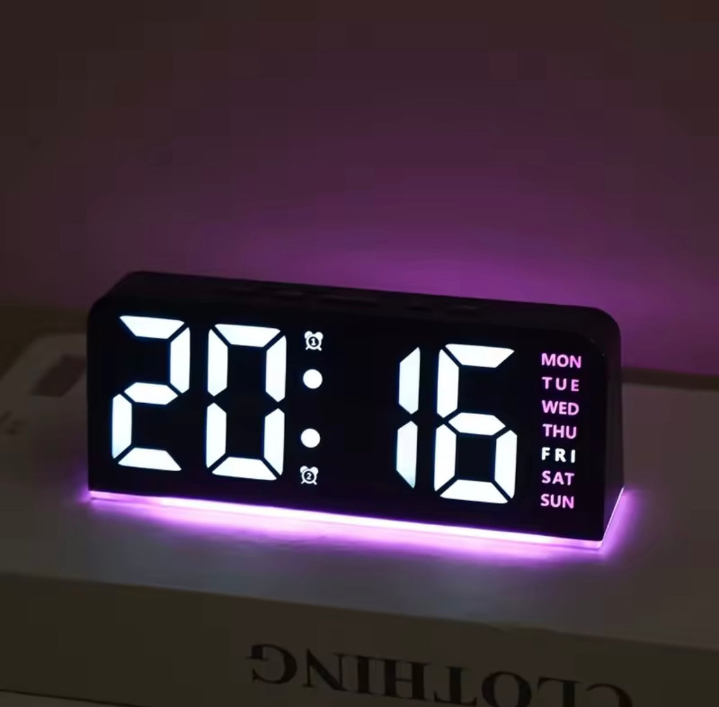 LumiSpace™ LED Alarm Clock with Dual Alarms & Night Light