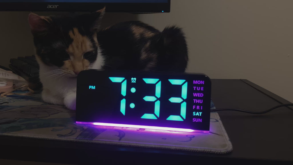 LumiSpace™ LED Alarm Clock with Dual Alarms & Night Light